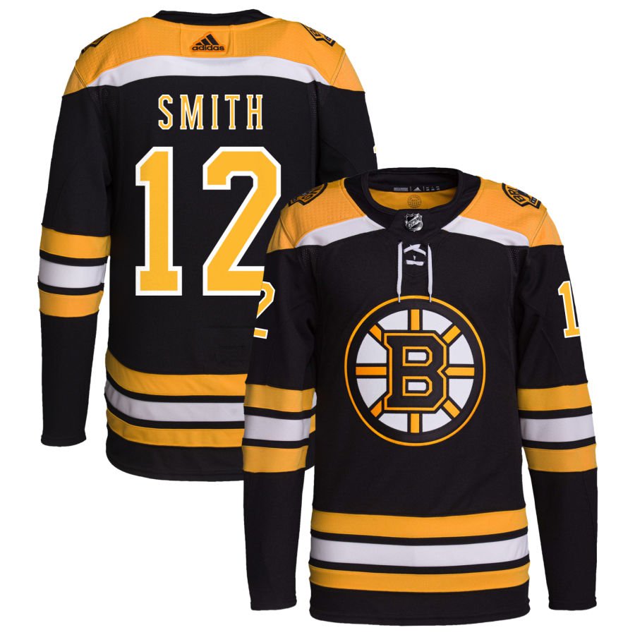 Boston Bruins #12 Craig Smith Black Home Authentic Pro Jersey