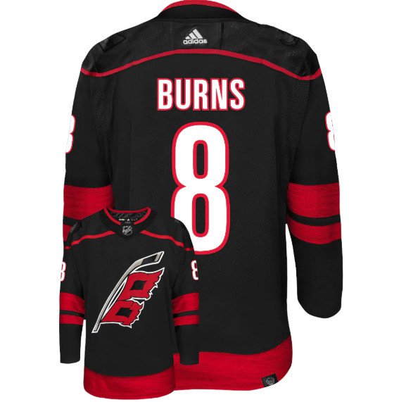 Men's Carolina Hurricanes #8 Brent Burns Black Stitched Hockey Jersey
